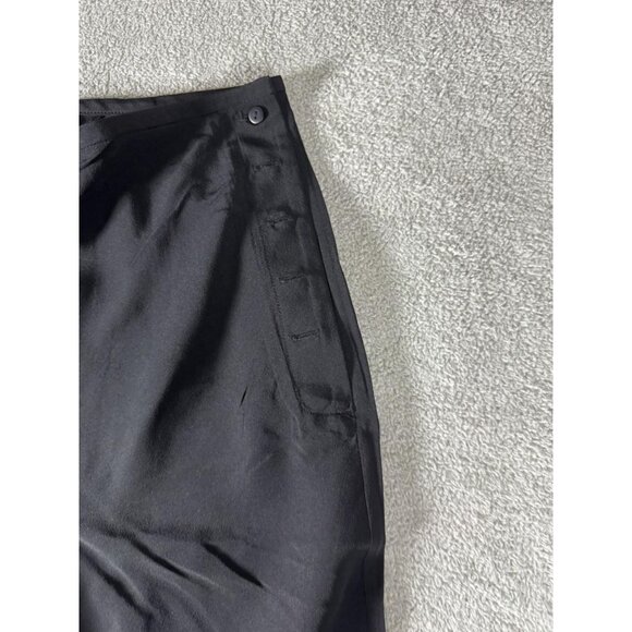 St. Agni Bias Silk Womens Black Flared Pants Medium - Picture 7 of 8